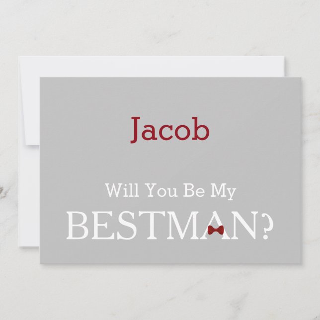 Convite Quadro você será meu Bestman? (Frente)