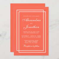 Quadros Brancos e Corais de Casamento Elegante Mod