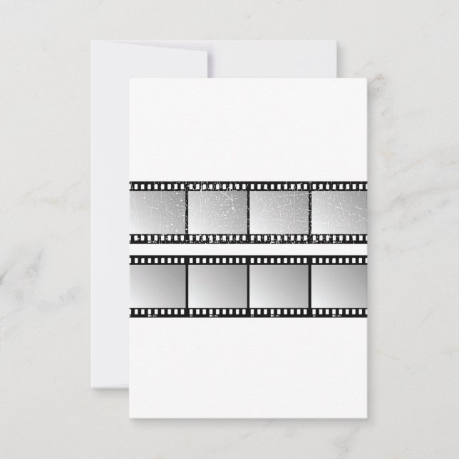 Convite Quadros de Faixa de Filme Preto e Branco (Frente)