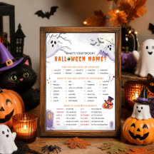 Qual é o Seu Nome Assustador de Halloween? Jogo de