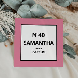 Convite QUALQUER ANO de Aniversário do Designer de Perfume