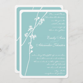 Convite Qualquer Casamento de Ramificação de Flor Selvagem