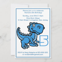 Qualquer Dinossauro Azul T Rex Idade Aniversário