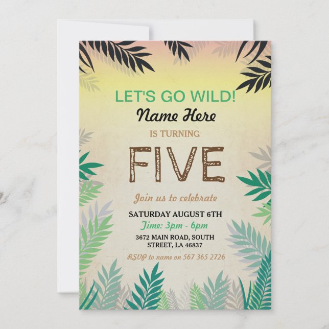 Convite QUALQUER ENVELHECIMENTO DA Festa de aniversário Se (Frente)