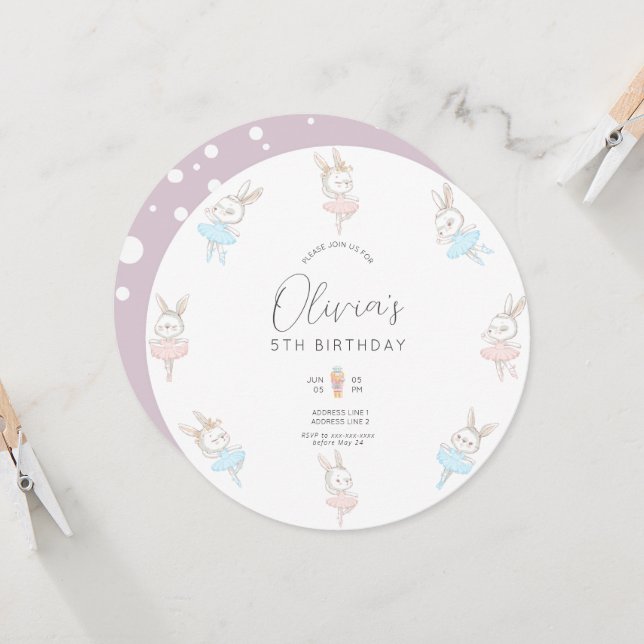 Convite Qualquer época de natal, tema de nutcracker (Frente/Verso In Situ)