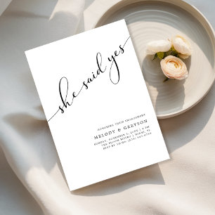 Convite Qualquer evento   Ela Disse Sim Festa de noivado S