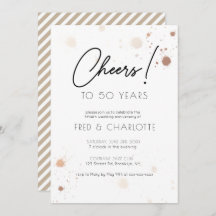 Qualquer Festa de 50º Aniversário Dourada de Water