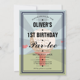 Convite Qualquer Festa de aniversário de Golfe Idade