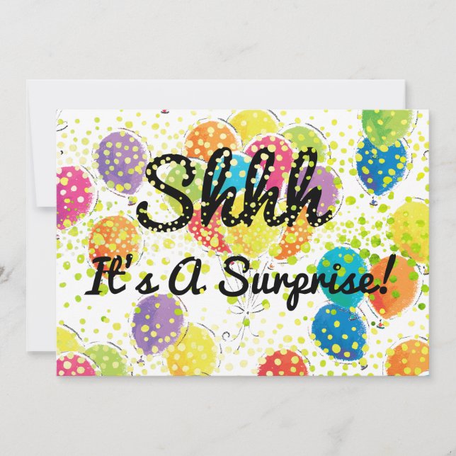 Convite Qualquer Festa de aniversário de Surpresa Idade Co (Frente)