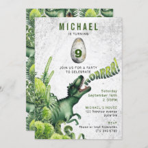 QUALQUER Festa de aniversário do T-Rex Dinossaur B