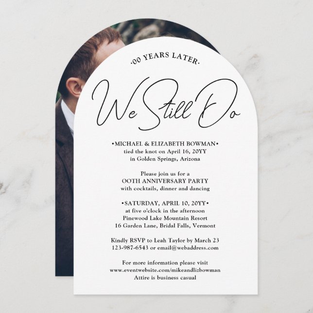 Convite Qualquer Festa de Aniversário que Ainda Temos Foto (Frente/Verso)