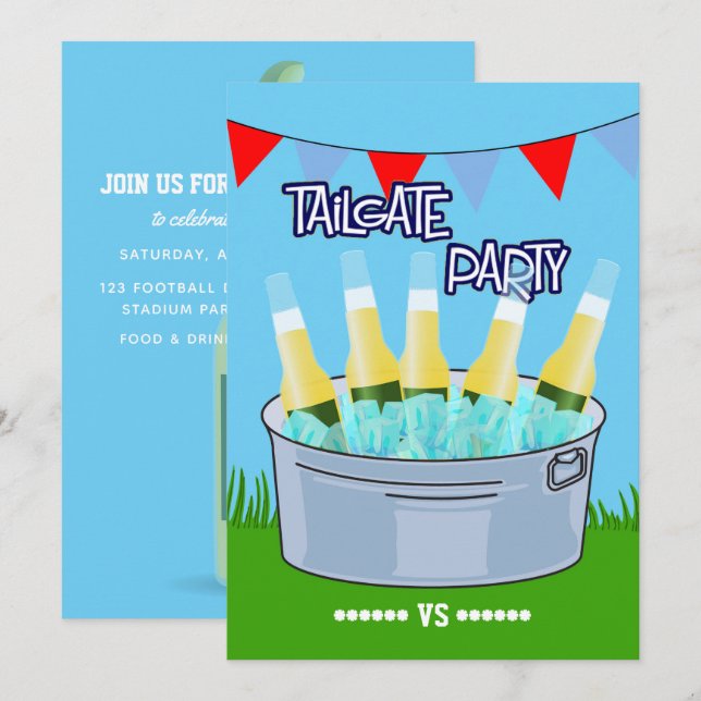 Convite Qualquer Festa de Cauda de Evento Personalizável (Frente/Verso)