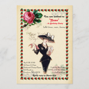 Convite qualquer idade, 60º,Festa de aniversário mulher,Ga