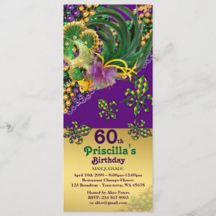 Convite qualquer idade, 60 anos, Mulher de Aniversário do