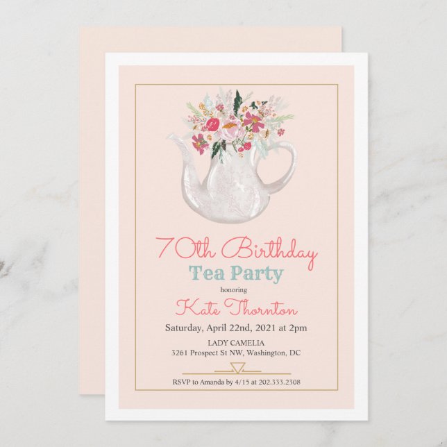 Convite QUALQUER IDADE - Filiação de chá com chá floral An (Frente/Verso)