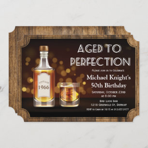 Convite QUALQUER IDADE - Idade para Perfeição Whiskey Aniv