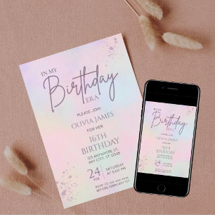 Convite Qualquer idade na minha era de aniversário