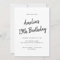 Qualquer Idade | Simples Aniversário de Script Bra
