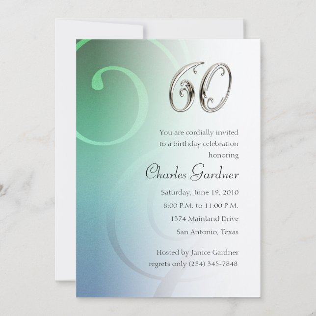 Convite Qualquer Número de Aniversário (Frente)