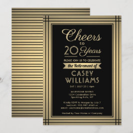 Convite QUALQUER Número de Parte de Aposentação apóia Pret