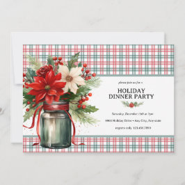 Convite Qualquer Ocasião |Floral de Natal |Jantar de Feria