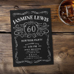 Convite Qualquer Whiskey de idade temia surpresa 60 anos<br><div class="desc">Inspirado pela etiqueta clássica de uísque,  este convite de aniversário para adultos,  envelhecido até à perfeição,  é excelente para 30,  40º,  50º,  60º,  70,  80,  90 ou qualquer outra festa de aniversário etária,  festa surpresa ou qualquer outra ocasião! Personalize-o com o seu próprio texto e informações da festa.</div>