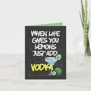 Convite Quando a vida te dá limão, adicione VODKA! Engraça