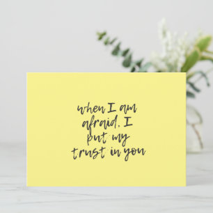 Convite Quando tenho medo de%2C, confio em você