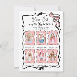 Convite Quantos anos tinha o jogo de noiva Desenhado Arco 