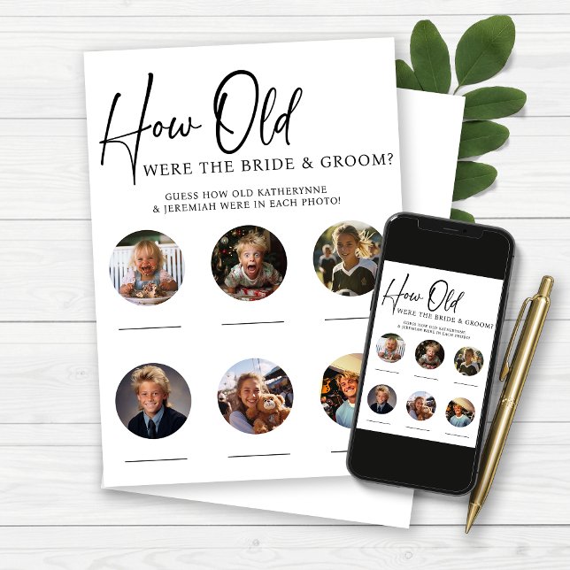 Convite Quantos Anos Tinham a Noiva e o Jogo de Recepção d (Criador carregado)