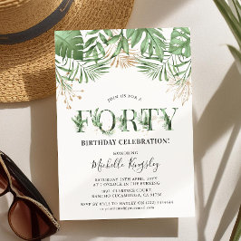 Convite Quarenta Aniversário de 40 anos de Tropical Aquare