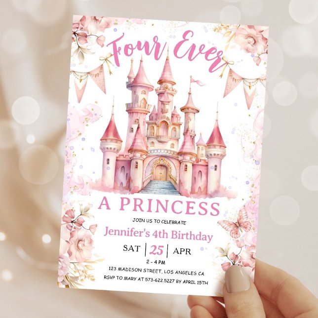 Convite Quarta Festa de Aniversário da Princesa Rosa (Criador carregado)