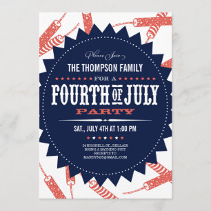 Convite Quarto dos fogos-de-artifício da liberdade de