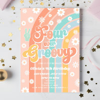 Quatro Ever Groovy Rainbow Daisy 4º aniversário da