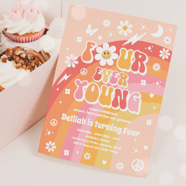 Convite Quatro Ever Young Hippie 4ª Festa de Aniversário