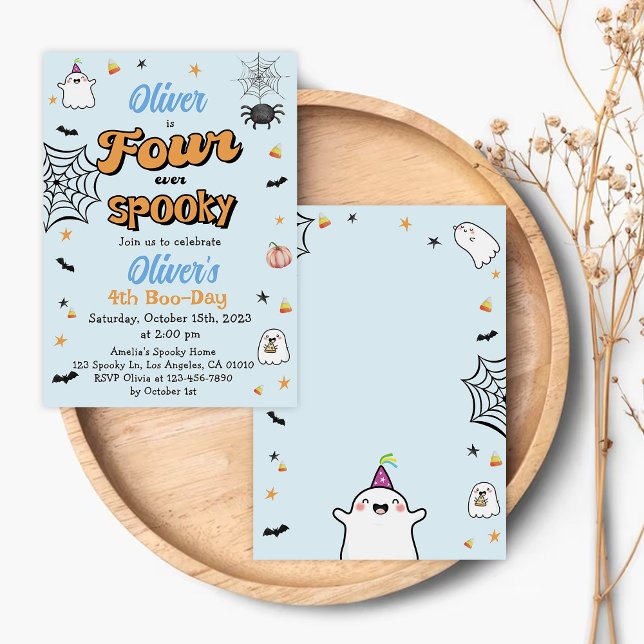 Convite Quatro Sempre Louco Garoto de Halloween 4º Anivers (Criador carregado)