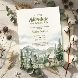 Convite Que a Aventura Comece Montanha Florestal