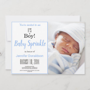 Convite Que bom que é um menino! Foto do Blue Baby Sprinkl