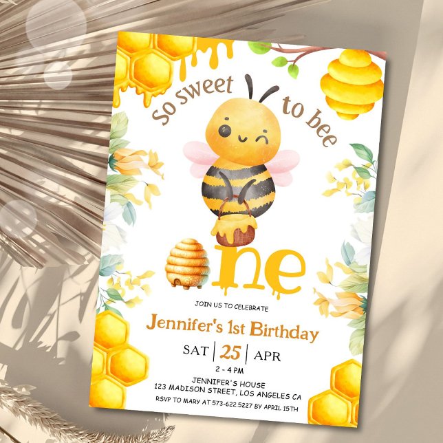 Convite Que Bom Ser Um! primeiro aniversario Girl Modern (Criador carregado)