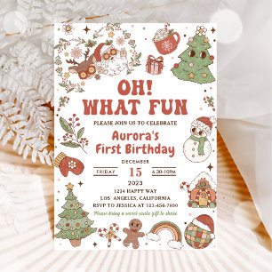 Convite Que Diversão Festa de Aniversário do Papai Noel Fo