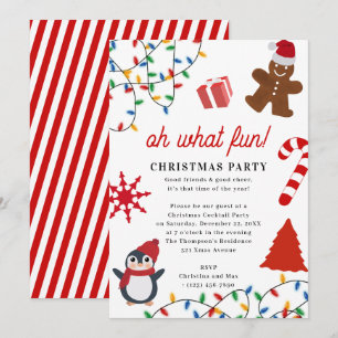 Convite Que Diversão! Festa Infantil de Natal