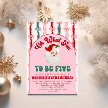 Que Diversão Natal Rosa Papai Noel Aniversário de