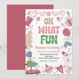 Convite Que Divertido | Festa de aniversário de inverno de