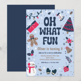 Convite Que Divertido | Festa de aniversário de inverno de