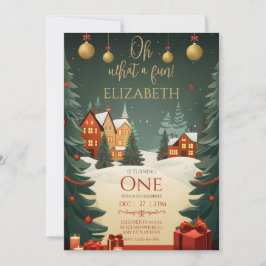 Convite Que divertido Natal primeiro aniversario