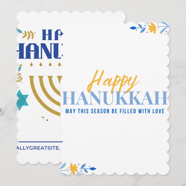 Convite Que Esta Estação Seja Preenchida Com O Amor Hanukk (Frente/Verso)