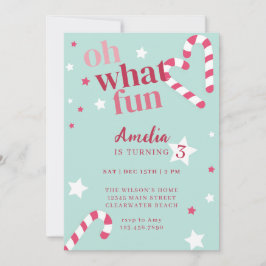 Convite Que Festa de aniversário de Feriado da Rapariga Di