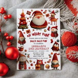 Convite Que Festa de aniversário Festiva De Natal Festiva 
