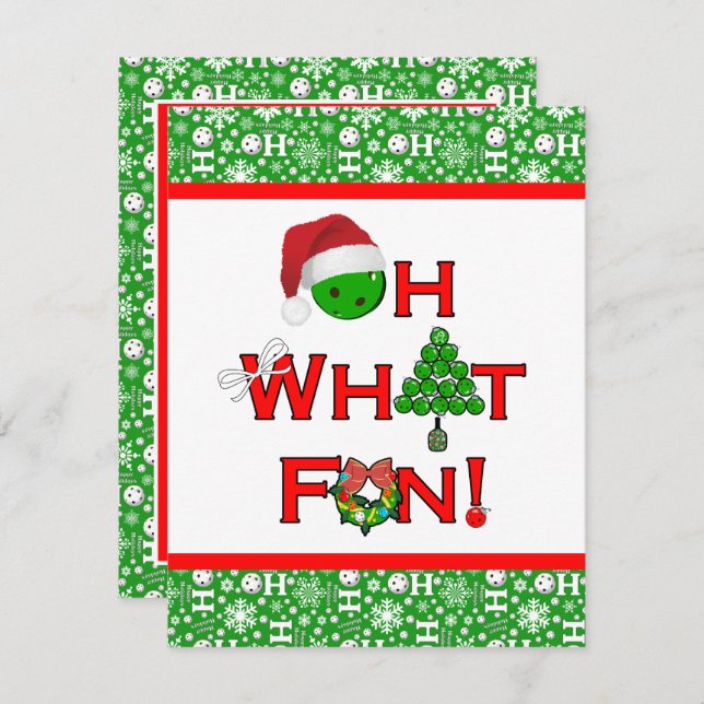Convite Que Festa De Natal Divertida (Frente/Verso)