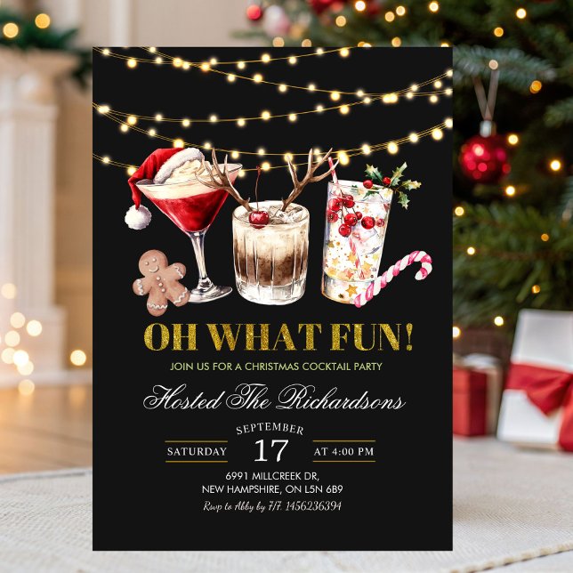 Convite Que Festa de Natal Divertida (Criador carregado)